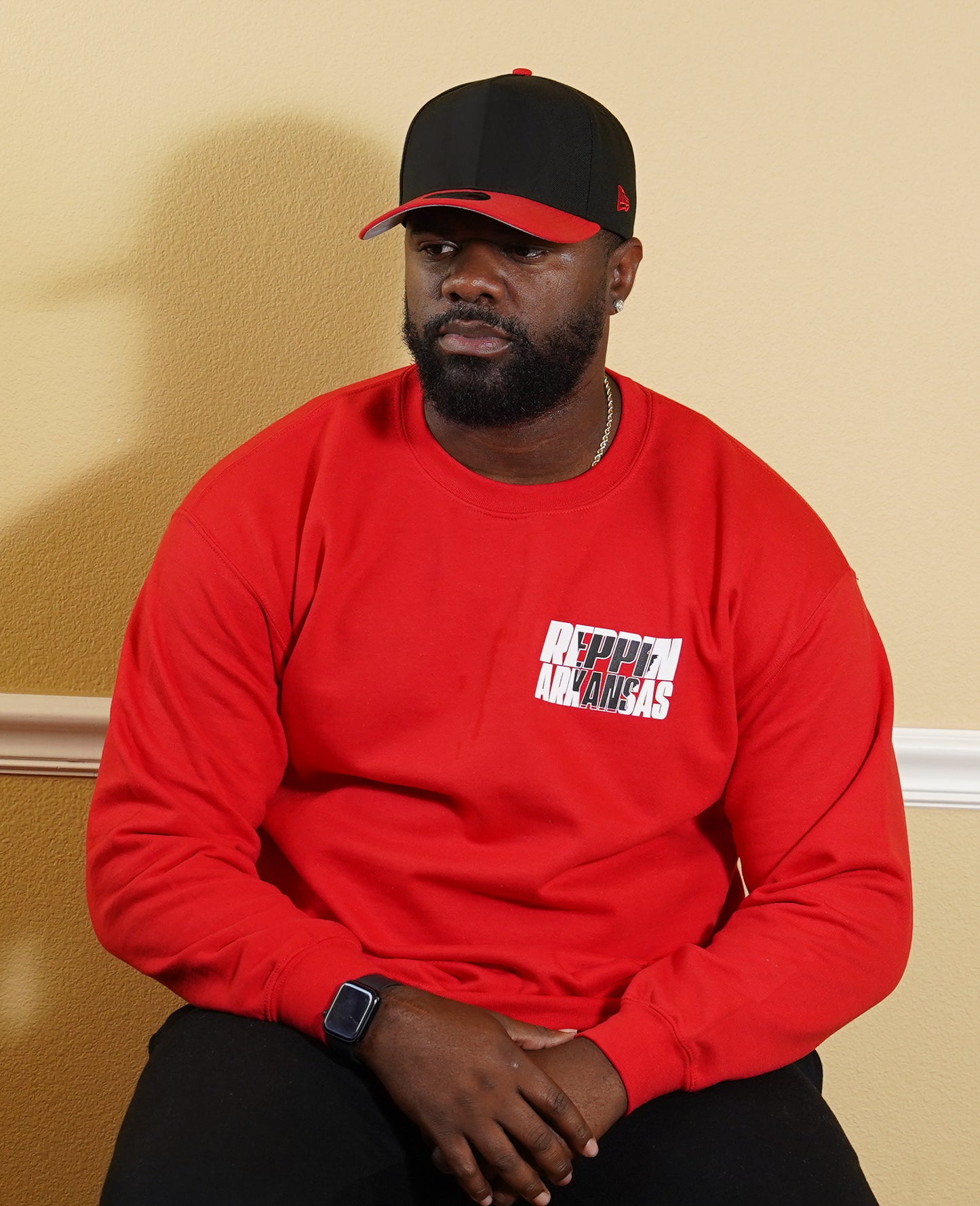 BLAZIN RED REPPIN ARKANSAS CREW NECK